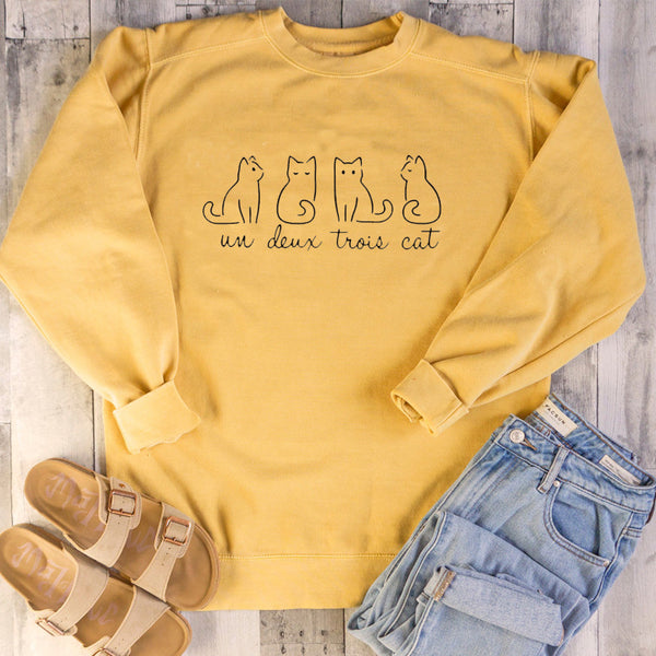 Cat print sweatshirt