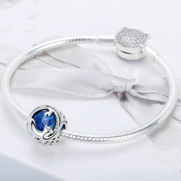 Cat inlaid diamond loose beads